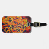 Bewundern Sie die bunte geometrische Kunst des Tod Gepäckanhänger (Vorderseite horizontal)