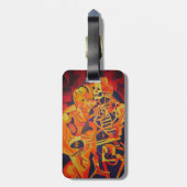 Bewundern Sie die bunte geometrische Kunst des Tod Gepäckanhänger (Rückseite vertikal)