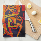 Bewundern Sie die bunte geometrische Kunst des Tod Handtuch (Viertel Falte)