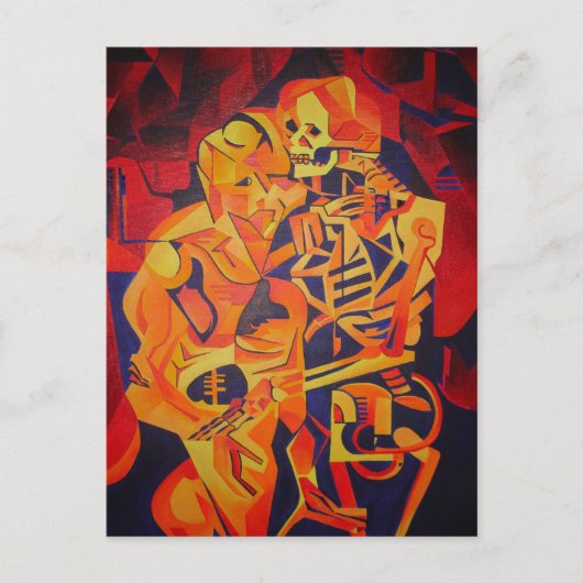 Bewundern Sie die bunte geometrische Kunst des Tod Postkarte (Vorderseite)