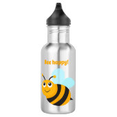 Bewundern Sie die glückliche Stahlwasserflasche Edelstahlflasche (Rechts)