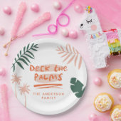 Bewundern Sie die Palmen Weihnachten tropischen ei Pappteller (Party)