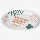 Bewundern Sie die Palmen Weihnachten tropischen ei Pappteller (Schrägansicht)