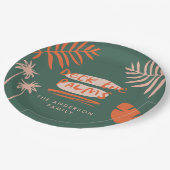 Bewundern Sie die Palmen Weihnachten tropischen ei Pappteller (Schrägansicht)