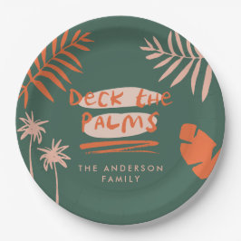 Bewundern Sie die Palmen Weihnachten tropischen ei Pappteller