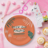 Bewundern Sie die Palmen Weihnachten tropischen ei Pappteller (Party)