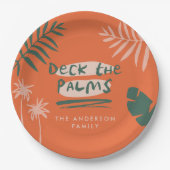Bewundern Sie die Palmen Weihnachten tropischen ei Pappteller (Vorderseite)