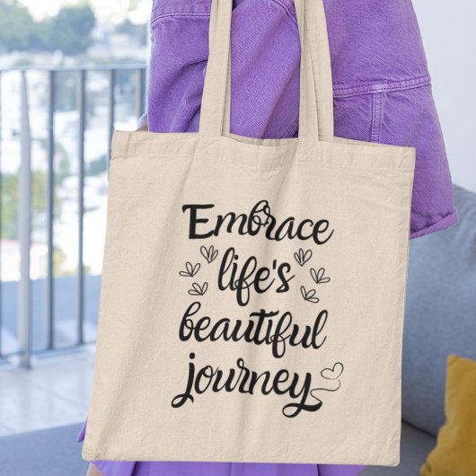 Bewundern Sie die Reise des Lebens auf Inspiration Tragetasche