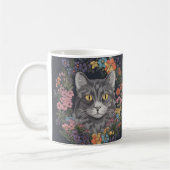 Bewundern Sie Whimsy und Cutness mit unserer Katze Kaffeetasse (Links)