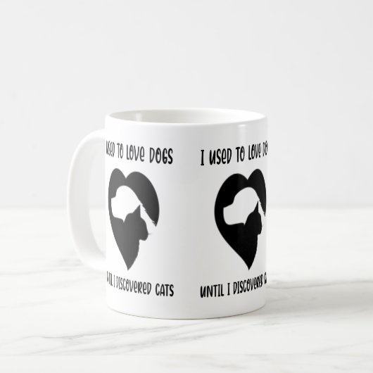 Bewundernswert an Lieben gewöhnt, bis ich Katzen e Kaffeetasse (Vorderseite Links)