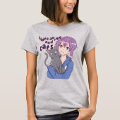 Bewundernswert I Liebe Anime und Katzen T-Shirt (Vorderseite)