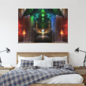 Bewundernswert Oz Fraktal Art Wrapped Canvas Print Leinwanddruck (Insitu (Schlafzimmer))
