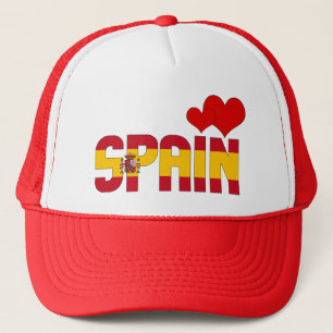 Bewundernswert Spanien Flag Herz Patriotic Truckerkappe