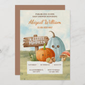 Bewundernswert unsere kleine Pumpkin Baby Dusche E Einladung (Vorne/Hinten)