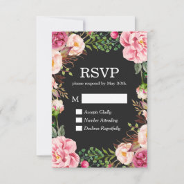 Bewundernswerte Blumen-Dekoration UAWG Respond Car RSVP Karte