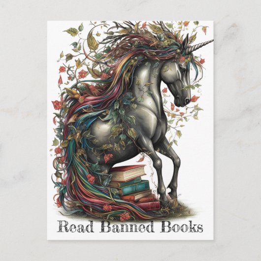 Bewundernswerte Bücher mit Unicorn lesen Postkarte (Vorderseite)