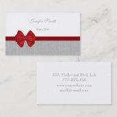 Bewundernswerte, elegante Rot-Bogen-Preppy Streife Visitenkarte (Vorne/Hinten)