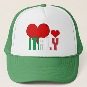 Bewundernswerte Italienische Fahne Herz Patriotic Truckerkappe