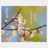 Bewundernswerte japanische Apricot-Blume Fleecedecke (Vorderseite (Horizontal))