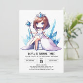 Bewundernswerte Kronprinzessin Geburtstag Einladung (Stehend Vorderseite)