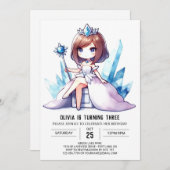 Bewundernswerte Kronprinzessin Geburtstag Einladung (Vorne/Hinten)