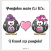 Bewundernswerte lesbische Pinguine, zwei Brides He Aufkleber (Blatt)