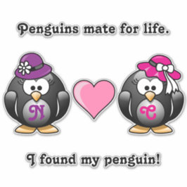 Bewundernswerte lesbische Pinguine, zwei Brides He Aufkleber
