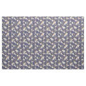 Bewundernswerte Mops-Stoffe auf blauem Hintergrund Stoff (Fat Quarter (45,7 x 55,9 cm))