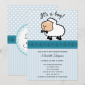 Bewundernswerte niedliche Cartoon Schafsjunge Dusc Einladung (Vorne/Hinten)