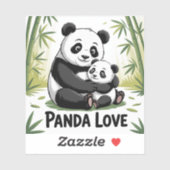 Bewundernswerte Panda-Liebe zurück zur Schule Aufkleber (Blatt)