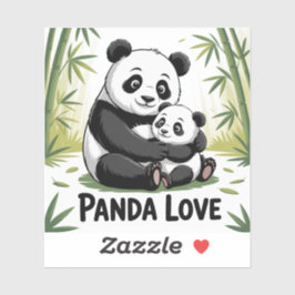 Bewundernswerte Panda-Liebe zurück zur Schule Aufkleber