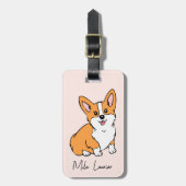 Bewundernswerte Personalisierte Gepäckmarke Corgi Gepäckanhänger (Vorderseite vertikal)