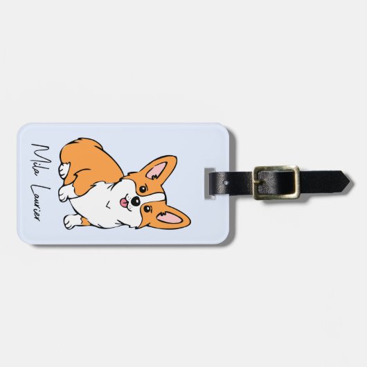 Bewundernswerte Personalisierte Gepäckmarke Corgi Gepäckanhänger (Vorderseite horizontal)