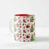 Bewundernswerte Weihnachtselemente und Weihnachtse Zweifarbige Tasse (Vorderseite Links)