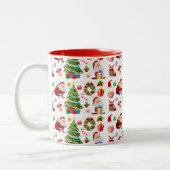 Bewundernswerte Weihnachtselemente und Weihnachtse Zweifarbige Tasse (Links)