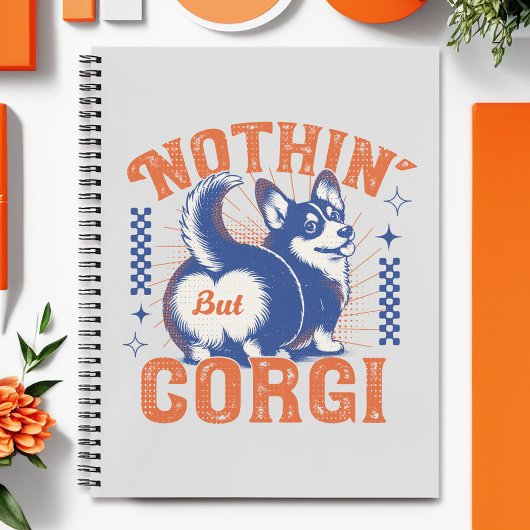 Bewundernswerter Corgi-Hintern mit "Nothing but Co Notizblock