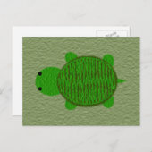 Bewundernswertes Garn Texturierte Schildkröte Feiertagspostkarte (Vorne/Hinten)