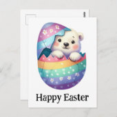 Bewundernswertes Niedliches Osterbaby Polar Bear Postkarte (Vorne/Hinten)