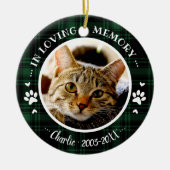 Bewundernswertes rustikales Cat Pet Memorial Custo Keramik Ornament (Vorne)