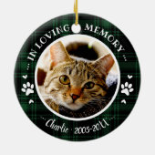 Bewundernswertes rustikales Cat Pet Memorial Custo Keramik Ornament (Hinten)