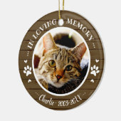 Bewundernswertes rustikales Cat Pet Memorial Custo Keramik Ornament (Links)