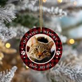 Bewundernswertes rustikales Cat Pet Memorial Custo Keramik Ornament