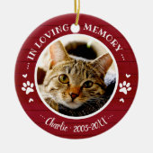 Bewundernswertes rustikales Cat Pet Memorial Custo Keramik Ornament (Vorne)