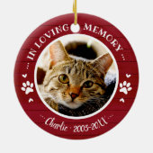 Bewundernswertes rustikales Cat Pet Memorial Custo Keramik Ornament (Hinten)