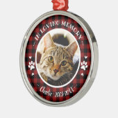 Bewundernswertes rustikales Cat Pet Memorial Custo Ornament Aus Metall (Links)