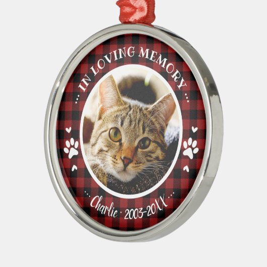 Bewundernswertes rustikales Cat Pet Memorial Custo Ornament Aus Metall (Links)