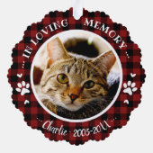 Bewundernswertes rustikales Cat Pet Memorial Custo Ornament Karte (Rückseite)