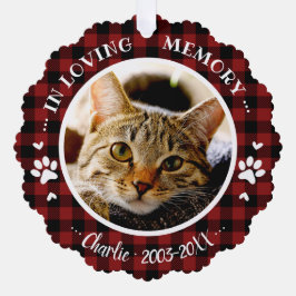 Bewundernswertes rustikales Cat Pet Memorial Custo Ornament Karte