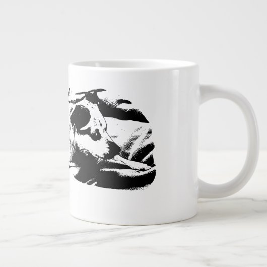 Bewundernswertes Terrier im Winter-Decken Jumbo-Tasse (Rechts)