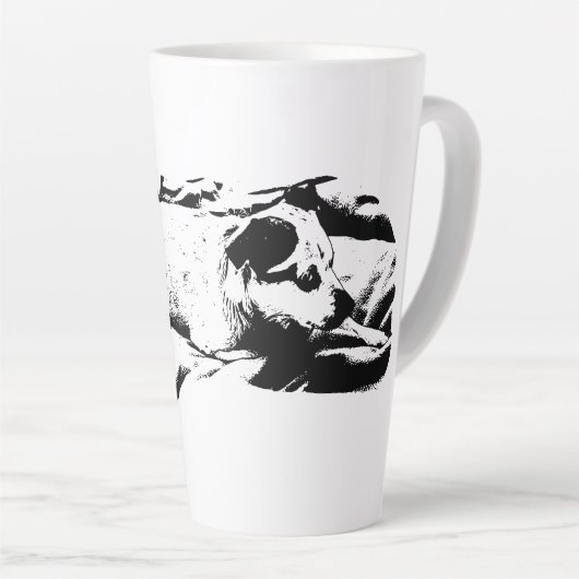 Bewundernswertes Terrier im Winter-Decken Milchtasse (Rechte Ecke)